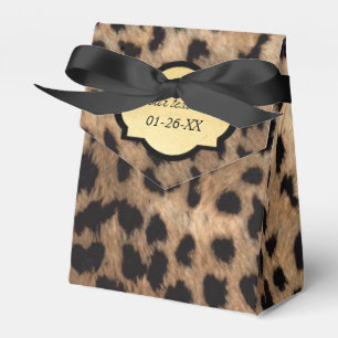 Leopardendruck & Goldfolie Schicke Partygeschenkbo Geschenkschachtel
