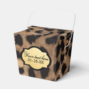 Leopardendruck Goldfolie Take-out-Geschenkboxen Geschenkschachtel