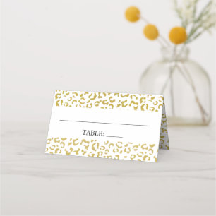 Leopardendruck, Goldleopard, Tierdruck, Hochzeit Platzkarte