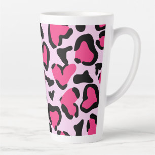 Leopardendruck, handgezeichnet Nahtlose Wasserfarb Milchtasse