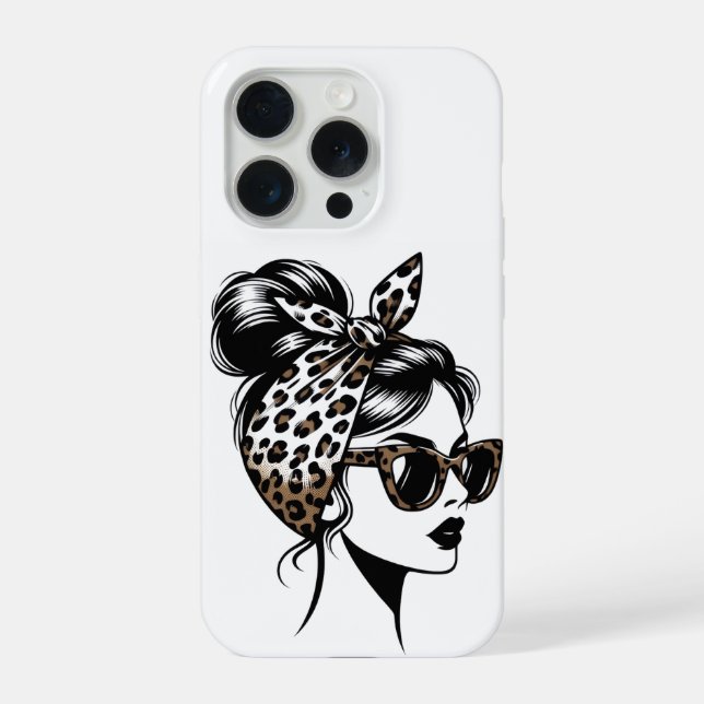 Leopardendruck Mode Mädchen iPhone-Hülle iPhone Hülle (Rückseite)