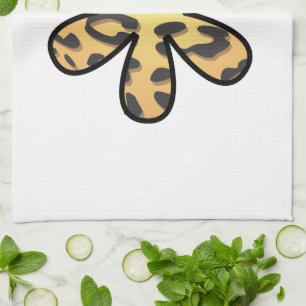 Leopardendruck, Tierdruck, Braunleopard, Blume Handtuch