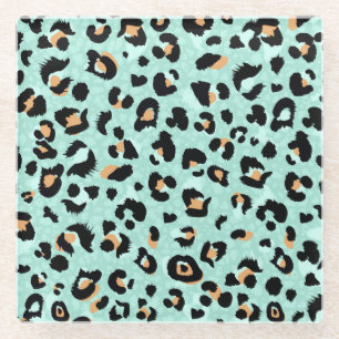Leopardendruck, Tiermuster Glasuntersetzer