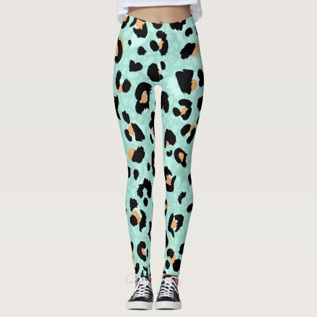 Leopardendruck, Tiermuster Leggings (Vorderseite)