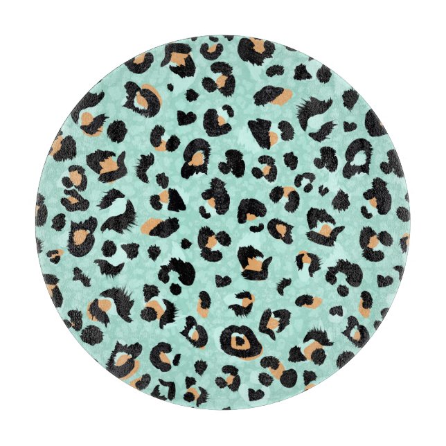 Leopardendruck, Tiermuster Schneidebrett (Vorderseite)