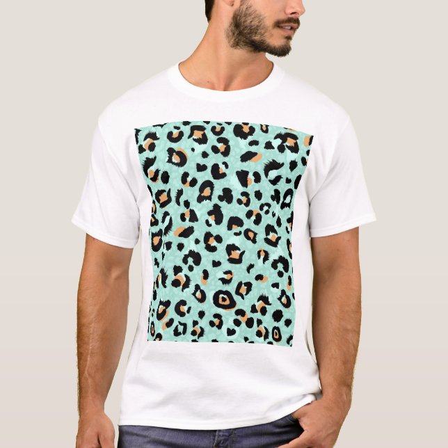Leopardendruck, Tiermuster T-Shirt (Vorderseite)