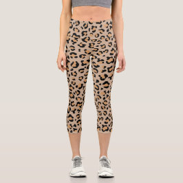 Leopardendrucke, Leoparden, Braunleopard Capri Leggings