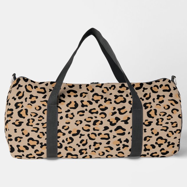 Leopardendrucke, Leoparden, Braunleopard Duffle Bag (Vorderseite)