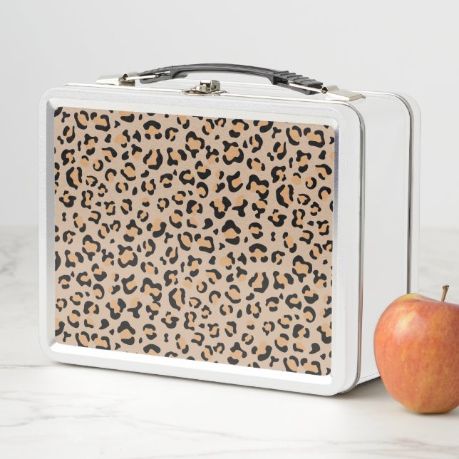 Leopardendrucke, Leoparden, Braunleopard Metall Brotdose (Beispiel)