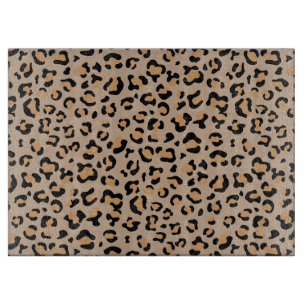 Leopardendrucke, Leoparden, Braunleopard Schneidebrett