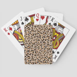 Leopardendrucke, Leoparden, Braunleopard Spielkarten