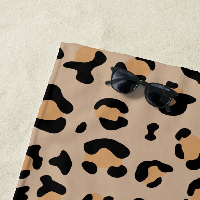 Leopardendrucke, Leoparden, Braunleopard Strandtuch (Beispiel)