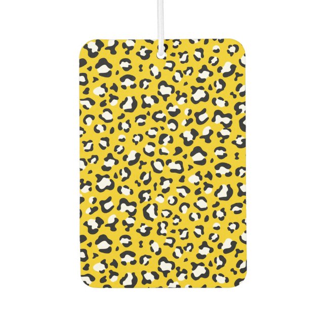 Leopardendrucke, Leoparden, Gelbleopard Autolufterfrischer (Vorderseite)