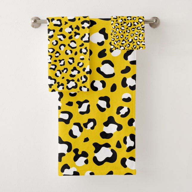 Leopardendrucke, Leoparden, Gelbleopard Badhandtuch Set (Insitu)
