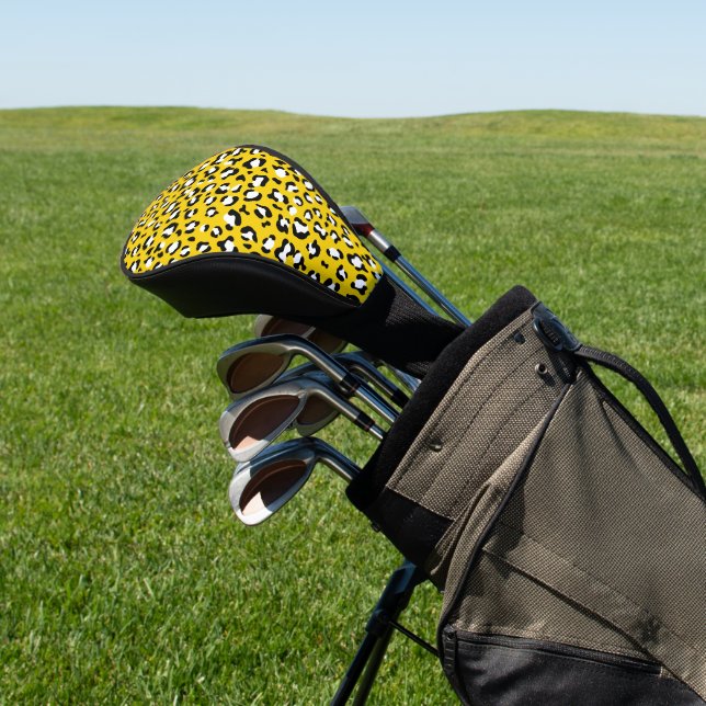 Leopardendrucke, Leoparden, Gelbleopard Golf Headcover (In SItu)