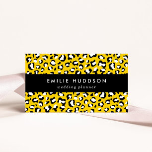 Leopardendrucke, Leoparden, Gelbleopard Visitenkarte