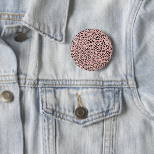 Leopardendrucke, Leoparden, rosa Leoparden Button