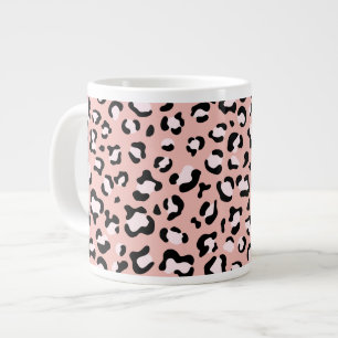 Leopardendrucke, Leoparden, rosa Leoparden Jumbo-Tasse