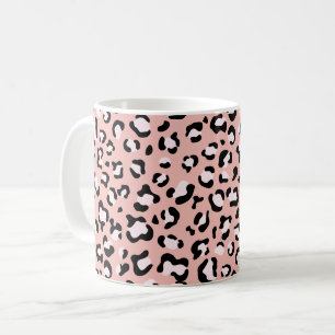 Leopardendrucke, Leoparden, rosa Leoparden Kaffeetasse