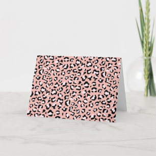 Leopardendrucke, Leoparden, rosa Leoparden Karte