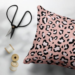 Leopardendrucke, Leoparden, rosa Leoparden Kissenbezug