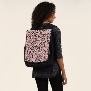 Leopardendrucke, Leoparden, rosa Leoparden Rucksack