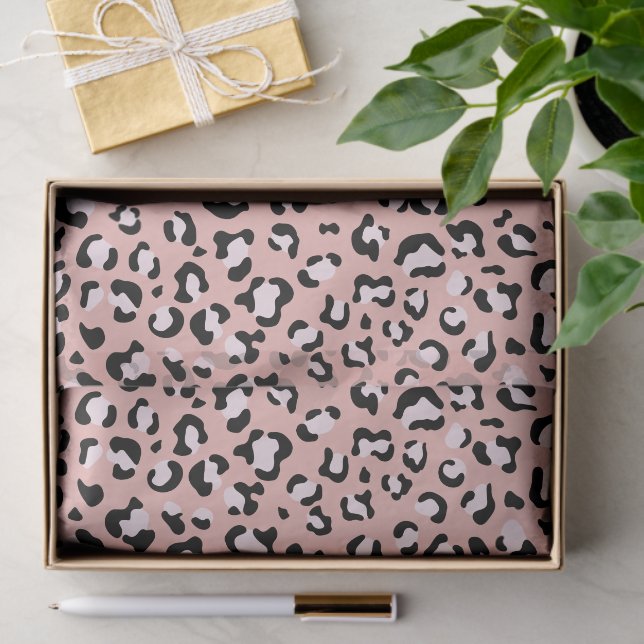 Leopardendrucke, Leoparden, rosa Leoparden Seidenpapier (Geschenk)