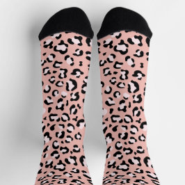 Leopardendrucke, Leoparden, rosa Leoparden Socken