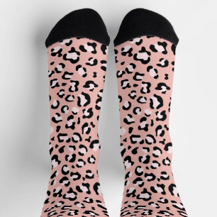 Leopardendrucke, Leoparden, rosa Leoparden Socken