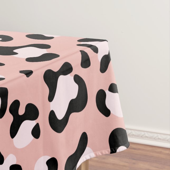 Leopardendrucke, Leoparden, rosa Leoparden Tischdecke (Beispiel)