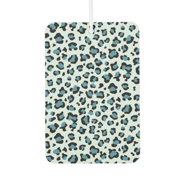 Leopardendrucke, Leoparden-Spots, Blauer Leopard Autolufterfrischer (Vorderseite)