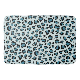 Leopardendrucke, Leoparden-Spots, Blauer Leopard Badematte