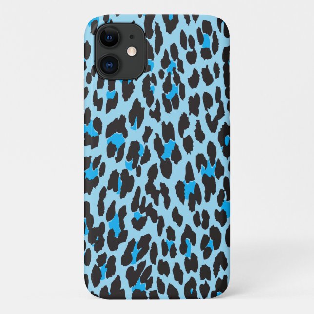 Leopardendrucke, Leoparden-Spots, Blauer Leopard Case-Mate iPhone Hülle (Rückseite)