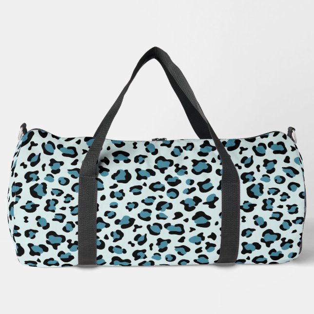 Leopardendrucke, Leoparden-Spots, Blauer Leopard Duffle Bag (Vorderseite)