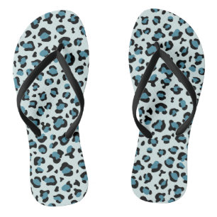 Leopardendrucke, Leoparden-Spots, Blauer Leopard Flip Flops