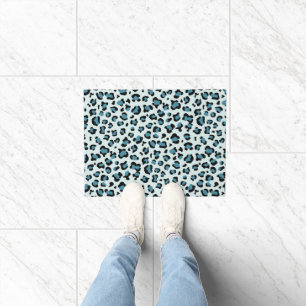 Leopardendrucke, Leoparden-Spots, Blauer Leopard Fußmatte