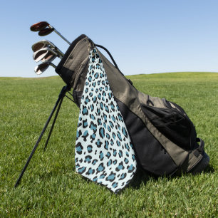 Leopardendrucke, Leoparden-Spots, Blauer Leopard Golfhandtuch