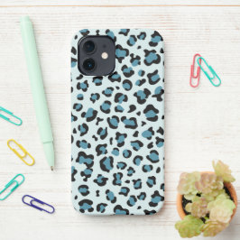 Leopardendrucke, Leoparden-Spots, Blauer Leopard iPhone 12 Hülle