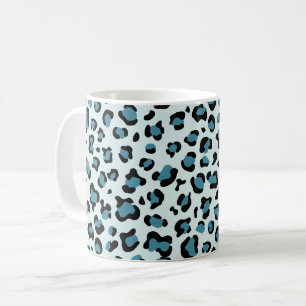 Leopardendrucke, Leoparden-Spots, Blauer Leopard Kaffeetasse