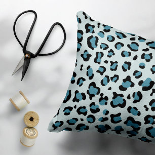Leopardendrucke, Leoparden-Spots, Blauer Leopard Kissenbezug