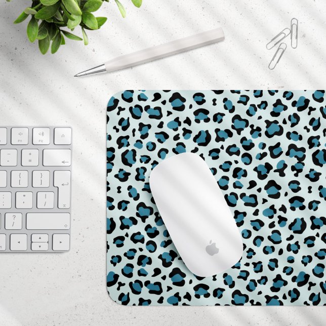 Leopardendrucke, Leoparden-Spots, Blauer Leopard Mousepad (Von Creator hochgeladen)