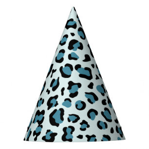 Leopardendrucke, Leoparden-Spots, Blauer Leopard Partyhütchen