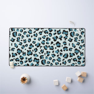 Leopardendrucke, Leoparden-Spots, Blauer Leopard Schreibtischunterlage