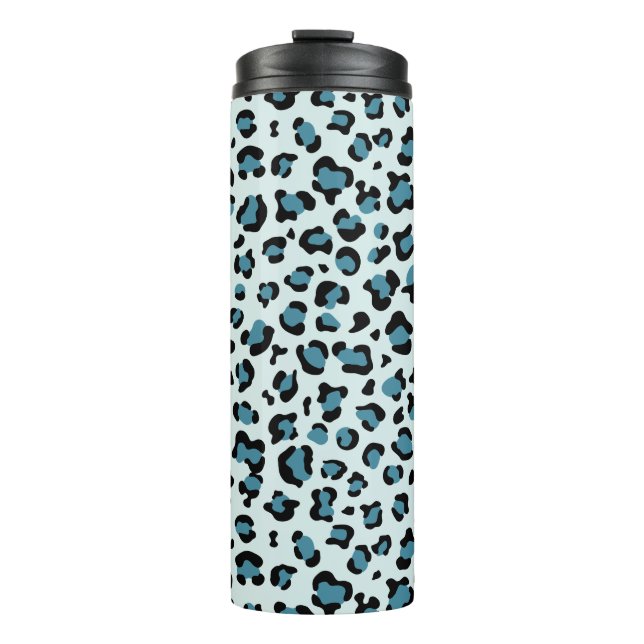 Leopardendrucke, Leoparden-Spots, Blauer Leopard Thermosbecher (Vorderseite)