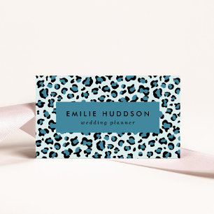 Leopardendrucke, Leoparden-Spots, Blauer Leopard Visitenkarte