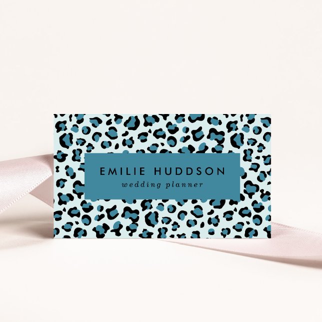 Leopardendrucke, Leoparden-Spots, Blauer Leopard Visitenkarte (Von Creator hochgeladen)