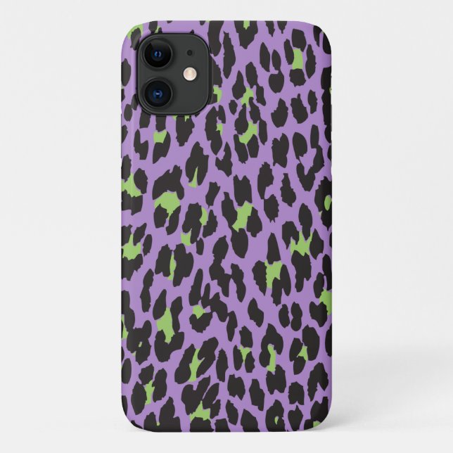 Leopardendrucke, Leoparden-Spots, Lila Leopard Case-Mate iPhone Hülle (Rückseite)