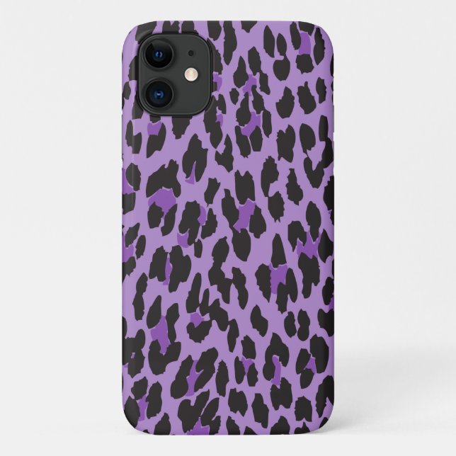 Leopardendrucke, Leoparden-Spots, Lila Leopard Case-Mate iPhone Hülle (Rückseite)