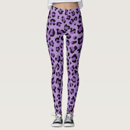 Leopardendrucke, Leoparden-Spots, Lila Leopard Leggings