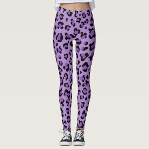 Leopardendrucke, Leoparden-Spots, Lila Leopard Leggings
